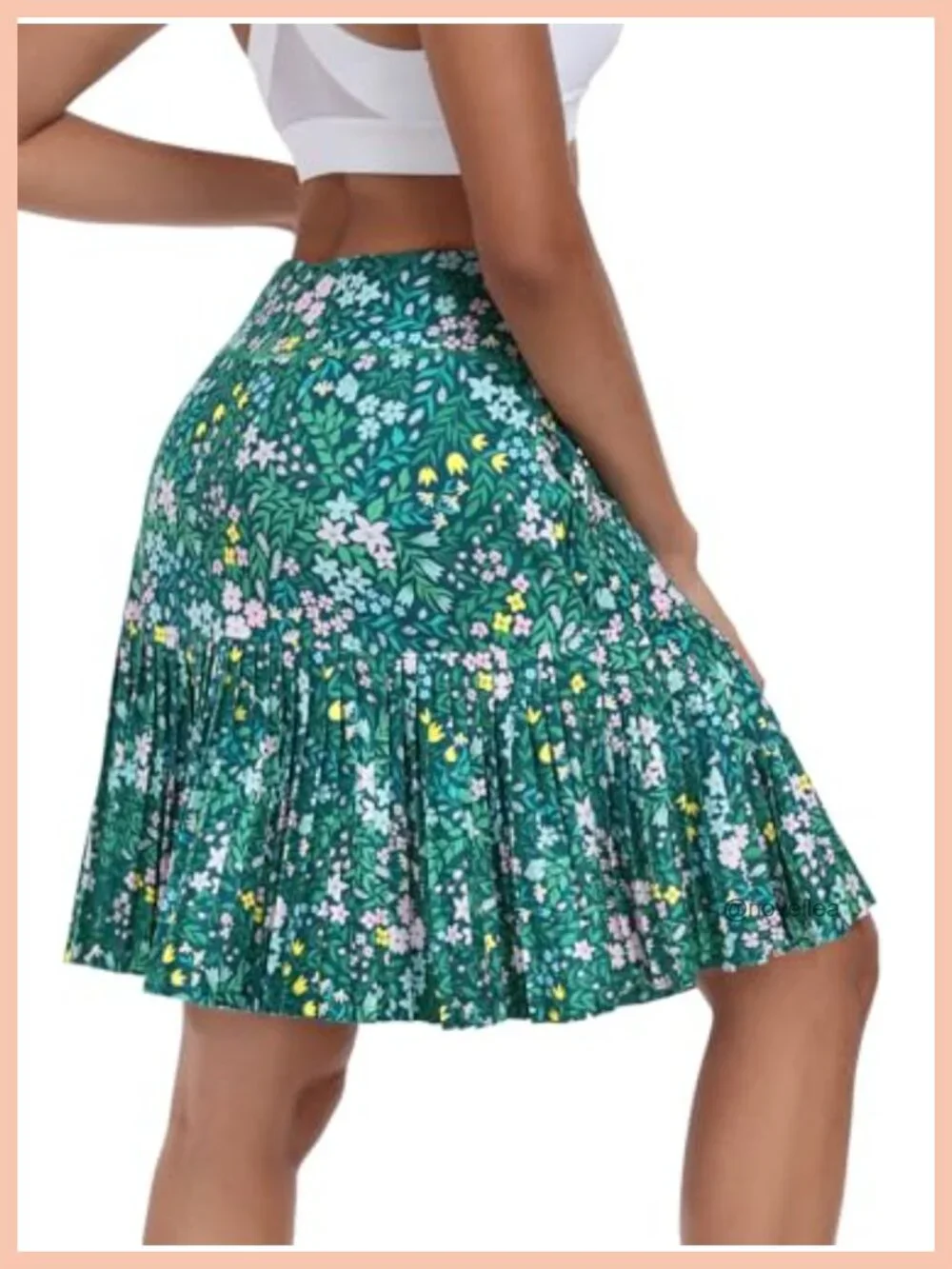 Lightweight Pleated Golf Skort with Built-in Shorts & Pockets for Athletic